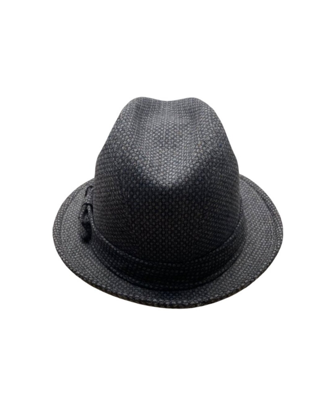 Vintage Mens Gray Fedora Wool Blend Hat Textured Classic Style Sz 7 1/2 image 3